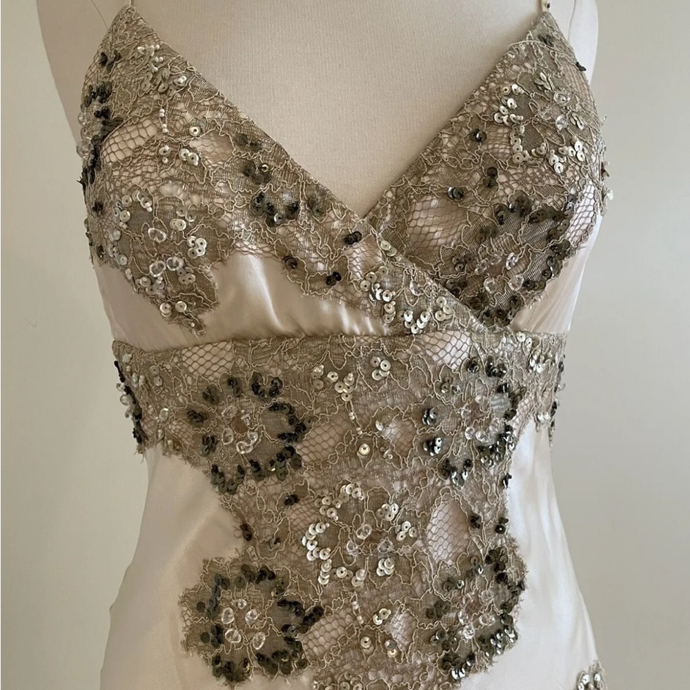 SUE WONG Stunning Sequin Beaded Dress Gown 12 - Picture 2 of 15